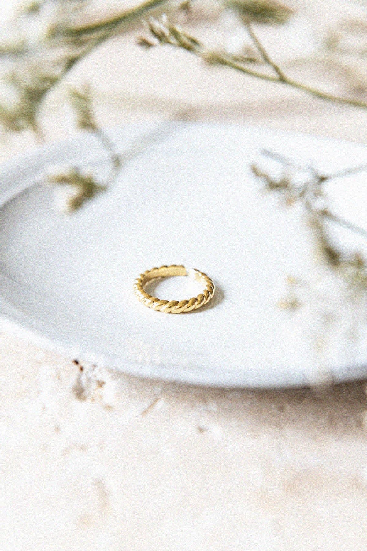 Guldpläterad ring Flavie – Justerbar | Bacci Paris