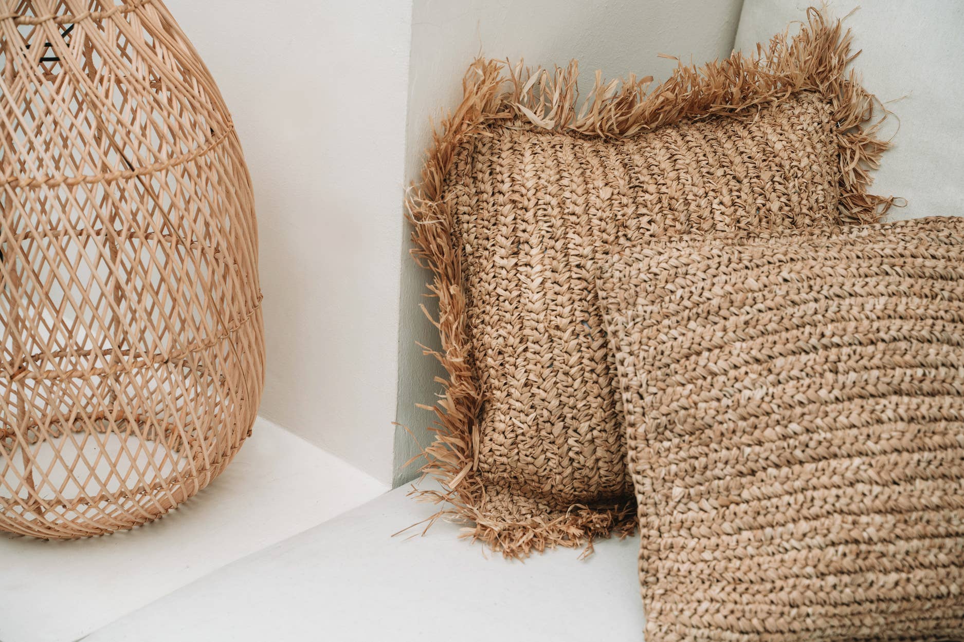 Raffia Flores Kissenbezug Quadratisch 40x40 cm