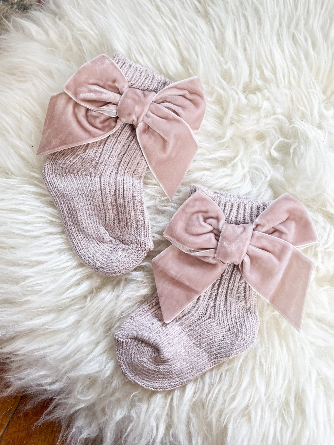 Socks with Velvet Bows, La Olivia Kids 