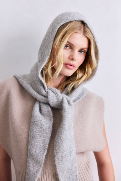 Alpaca Hooded Scarf i Blizzard Grey | Arctic Fox &amp; Co.