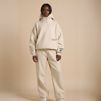 Hoodie “BAD GIRLS GO TO PARIS” – Pink / Beige / Light Blue