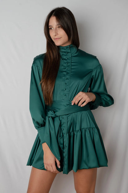 Eufrosina Dress Emerald Green, Emmy Boo