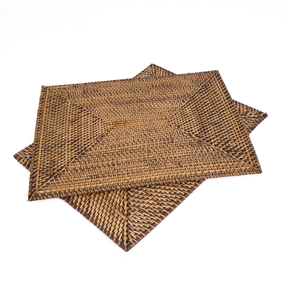 Set de table rectangulaire en rotin 40x30 cm | Marron naturel