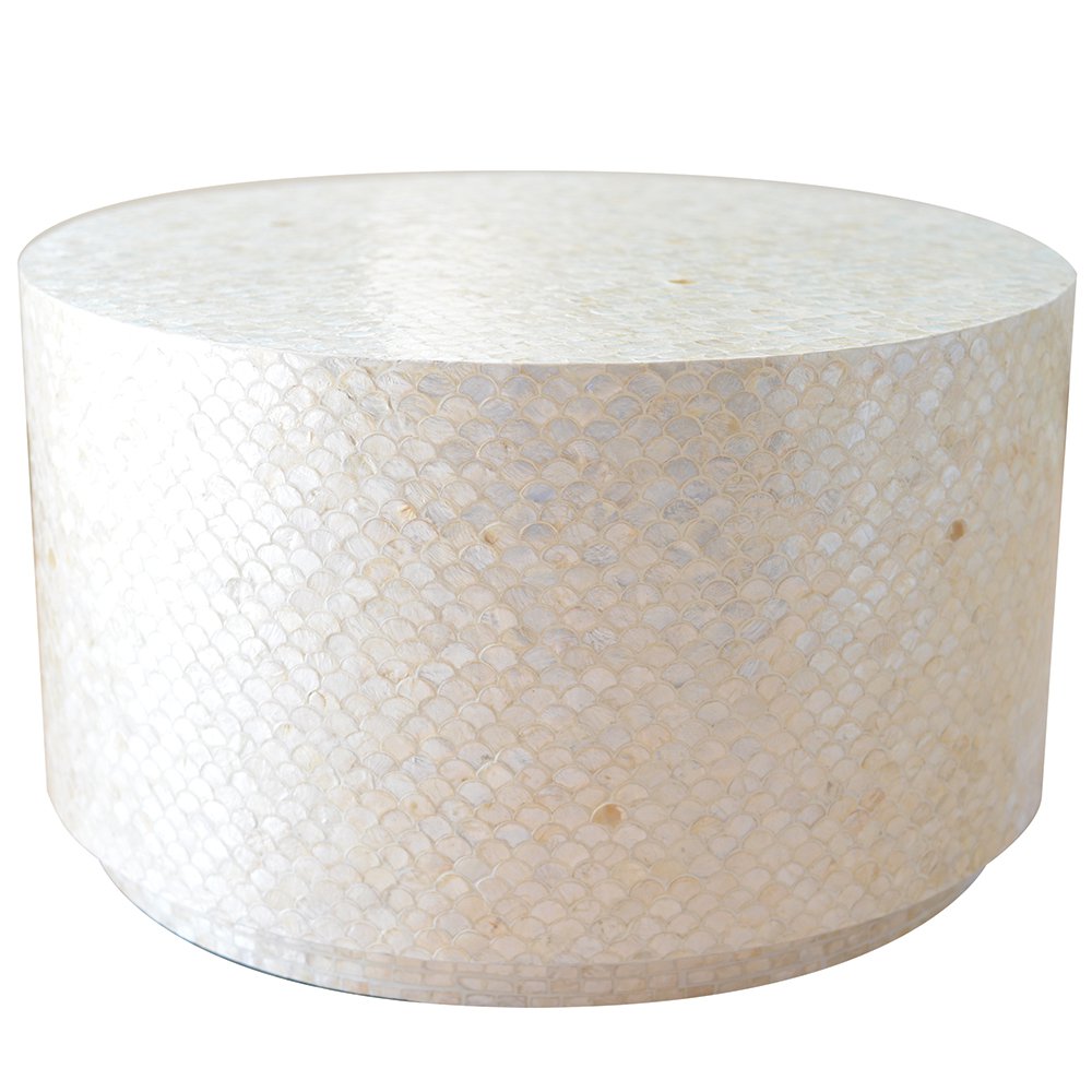 Soffbord i pärlemor – vit nacré