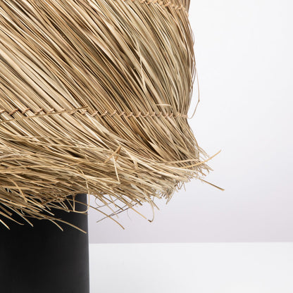 Pandan | Bordslampa i Natur &amp; Svart – Ø40 cm