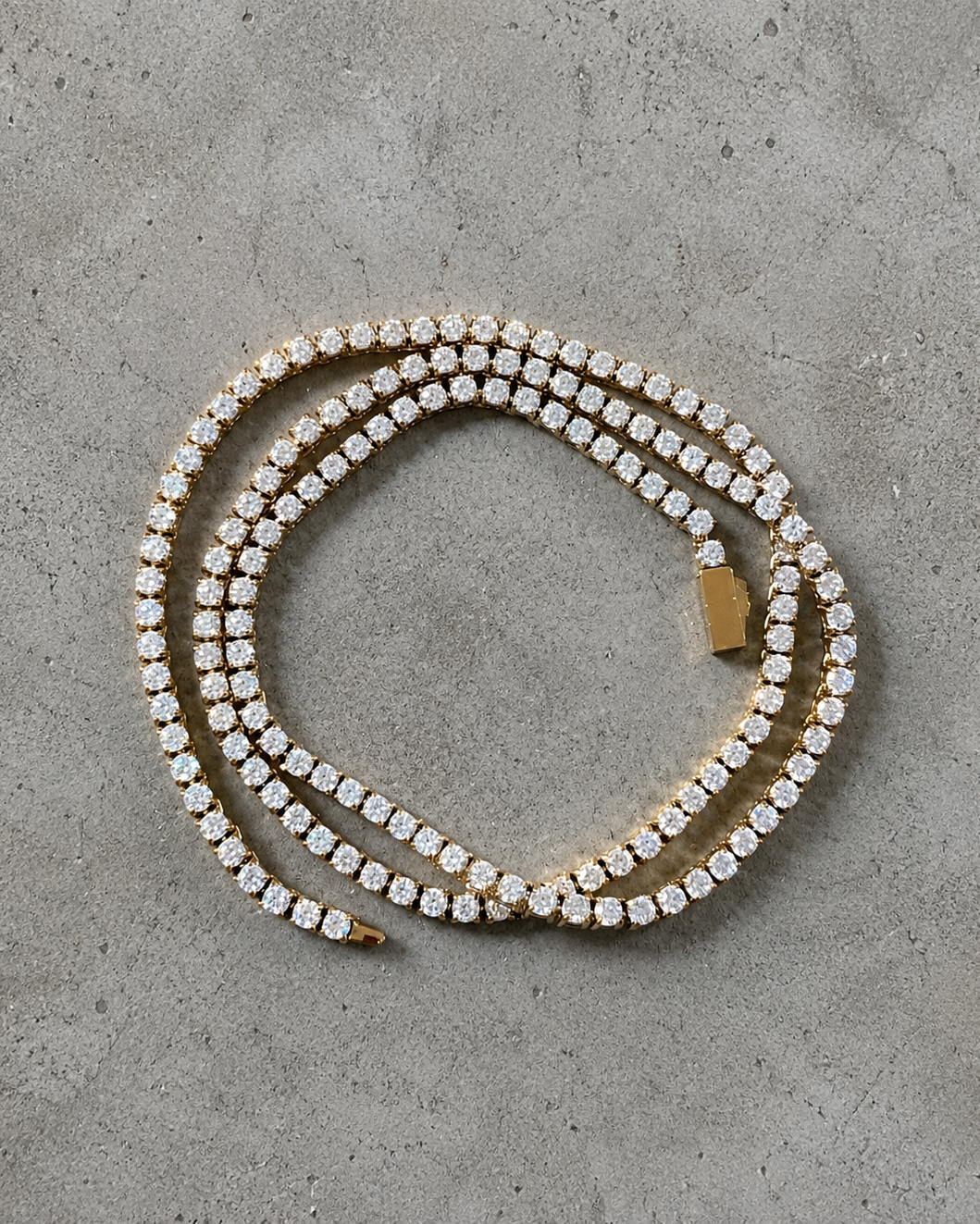 Oraya Tennis Necklace 2.5 mm – Gold Plated