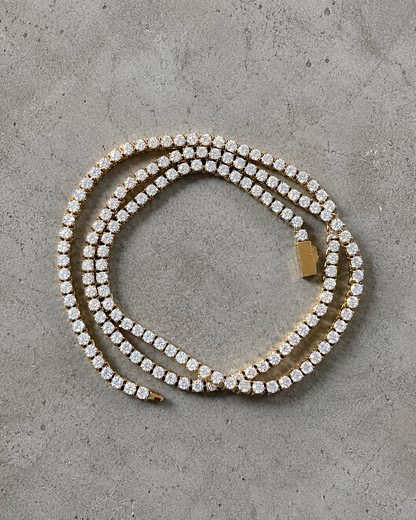Oraya Tennis Necklace 2.5 mm – Gold Plated