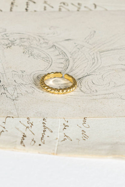 Guldpläterad ring Flavie – Justerbar | Bacci Paris