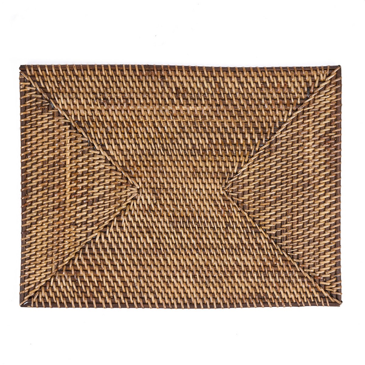 Set de table rectangulaire en rotin 40x30 cm | Marron naturel
