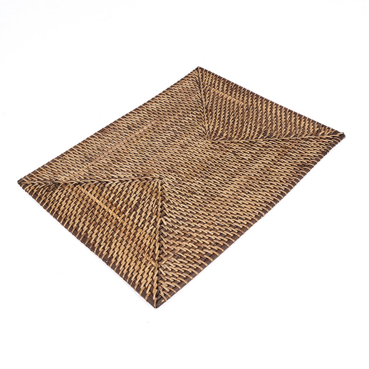 Set de table rectangulaire en rotin 40x30 cm | Marron naturel