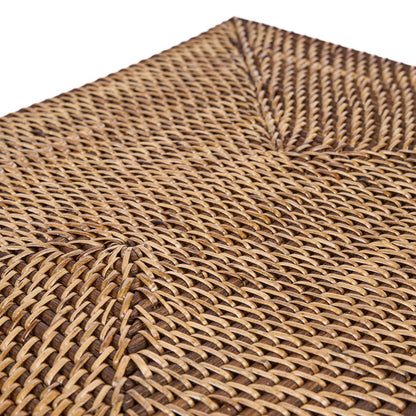 Set de table rectangulaire en rotin 40x30 cm | Marron naturel