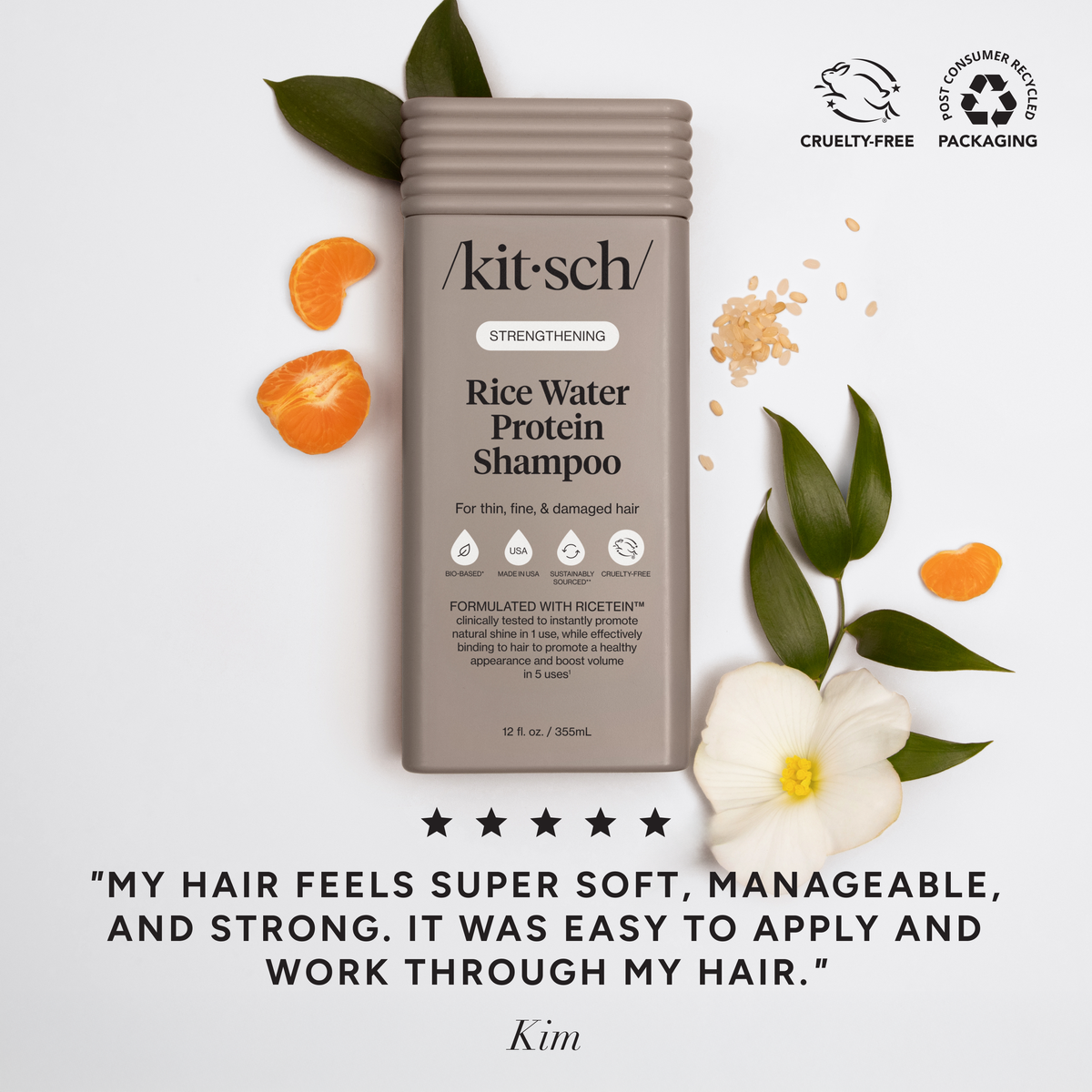 Rice Water Shampoo &amp; Conditioner Combo for Hair Growth – 2 x 355 ml