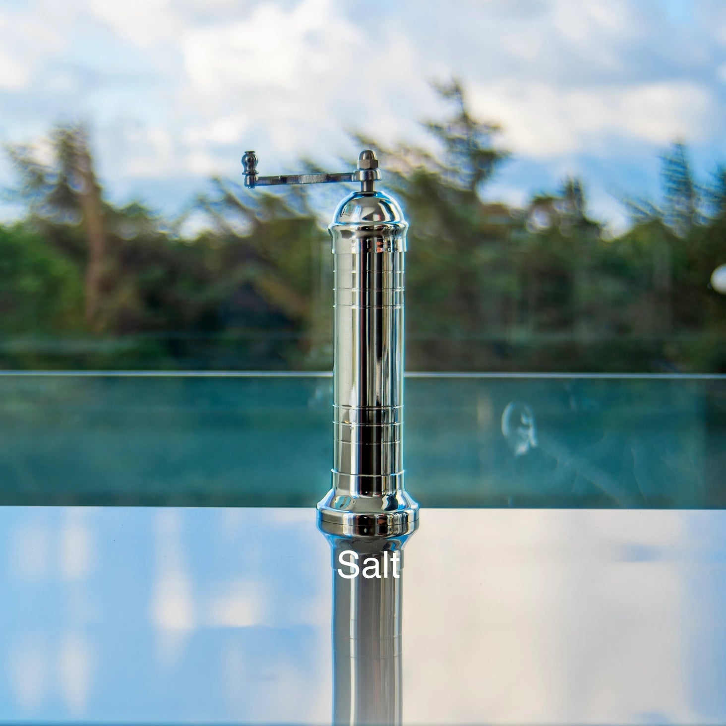 «Chrome Mill» – salière polie de 8 po, Alexander Handcrafted Mills