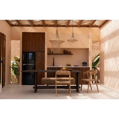 The Mykonos Pendant – handgjord rottinglampa i naturlig ton