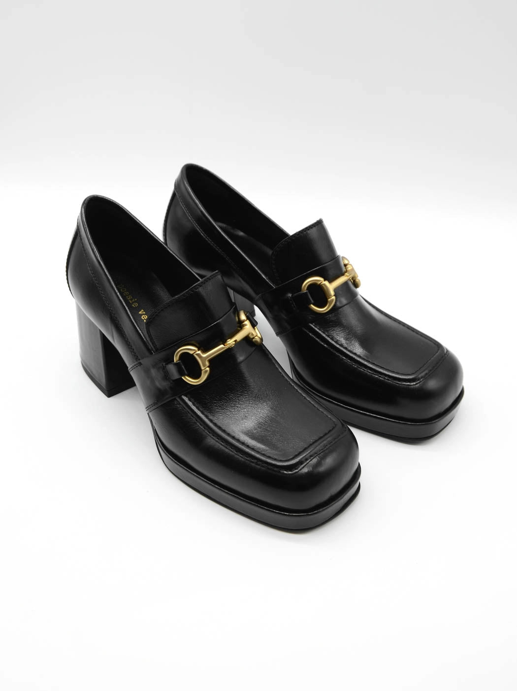 Chunky Loafers med Guldspänne, Poesie Veneziane