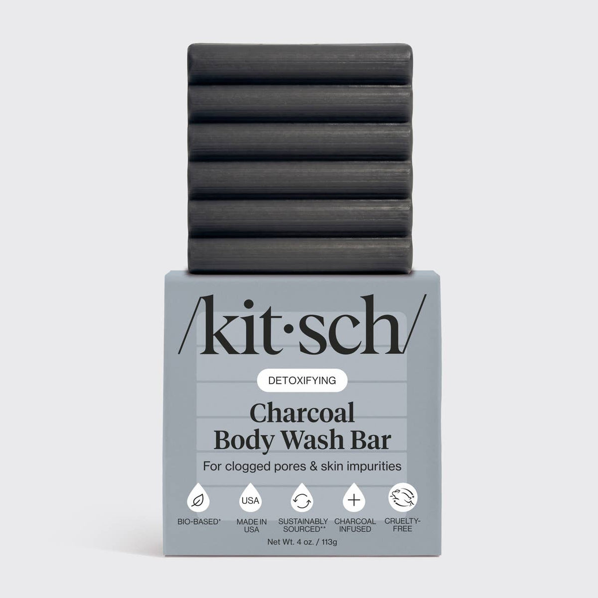 Kitsch Detoxifying Solid Body Wash – Charcoal 113 g