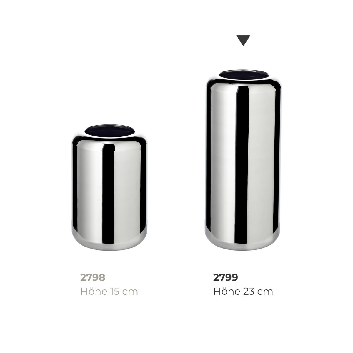 Vase Luna Silber 23 cm | EDZARD