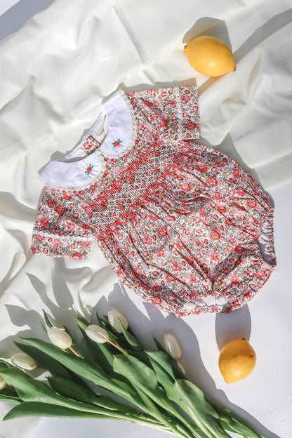 Bella: Hand-smocked Romper, La Olivia Kids