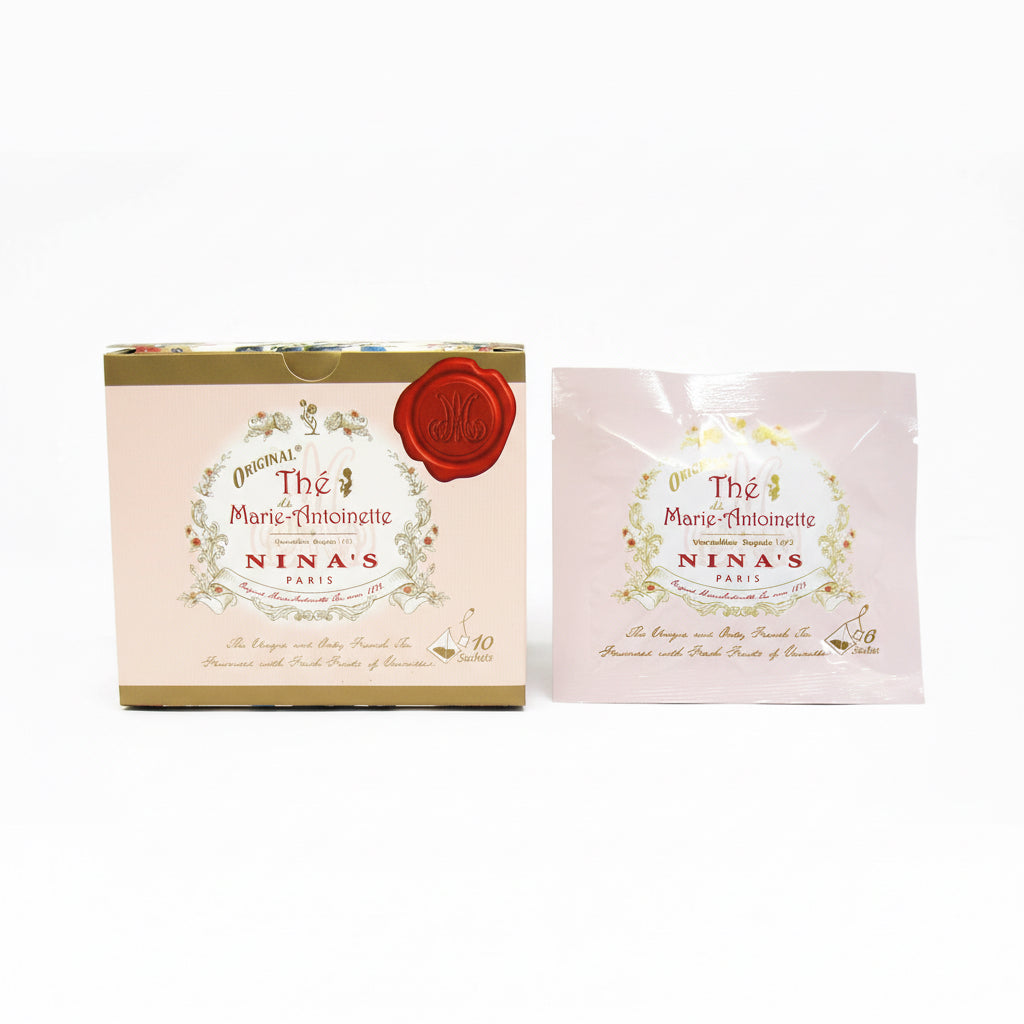 Svart te med ros &amp; äpple – Marie Antoinette, 10 tepåsar (20 g) | Nina’s Paris