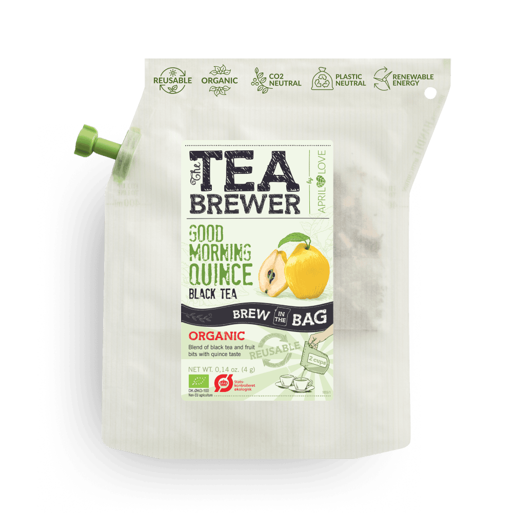Ekologiskt svart te med kvitten – Good Morning Quince | TeaBrewer