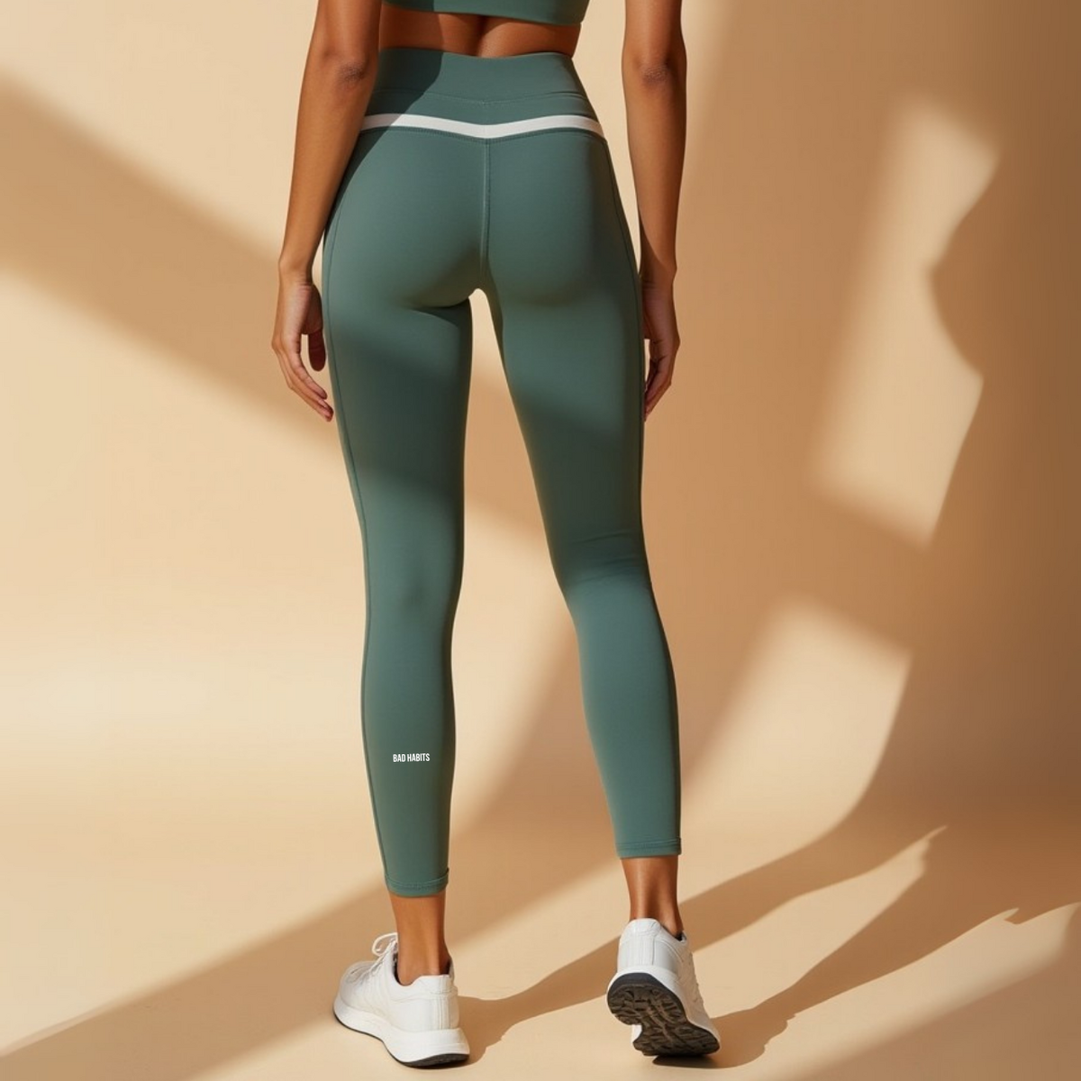 BAD HABITS® High-Waist Leggings – Sage Green