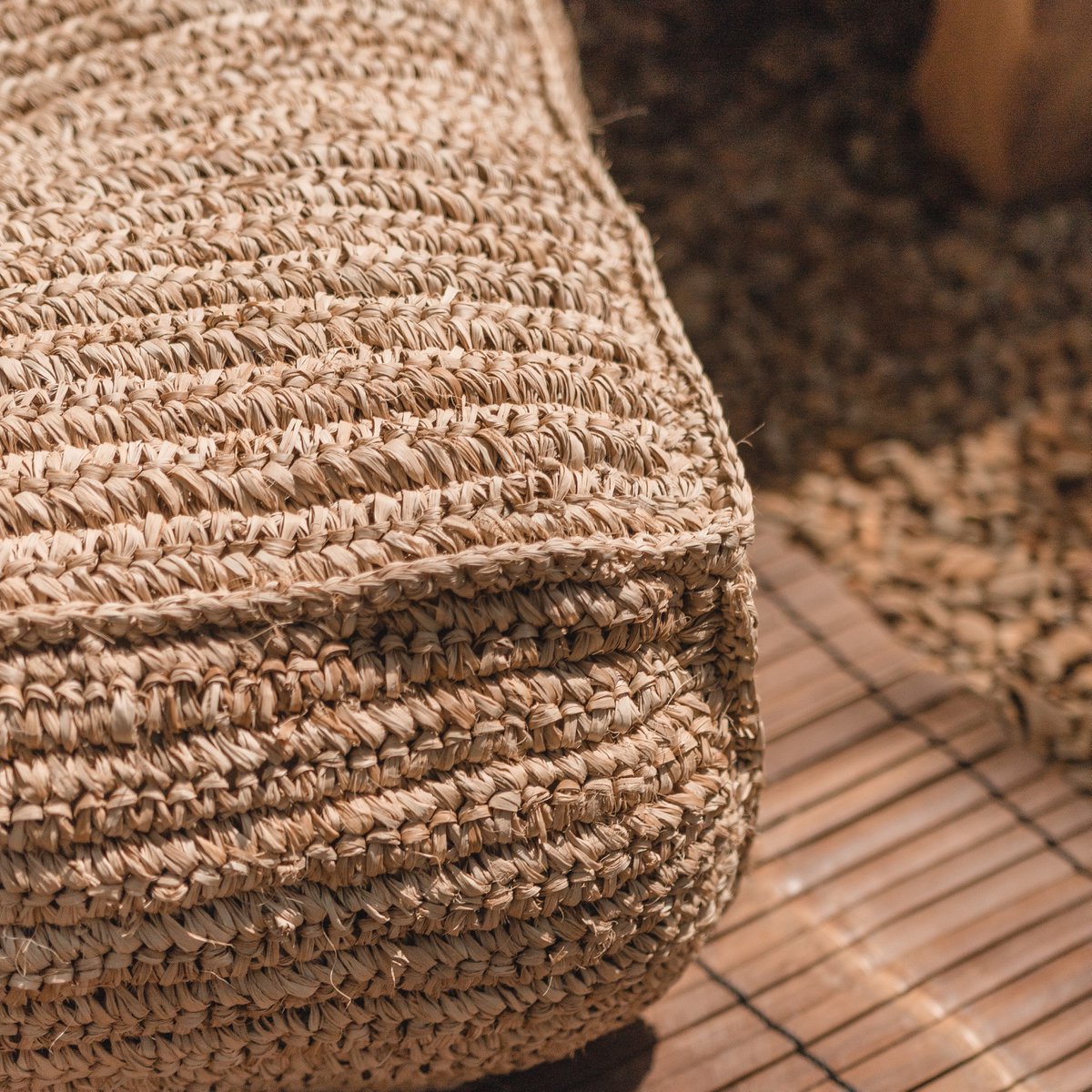 Padar Pouf | Sittpuff i raffia – Soeji