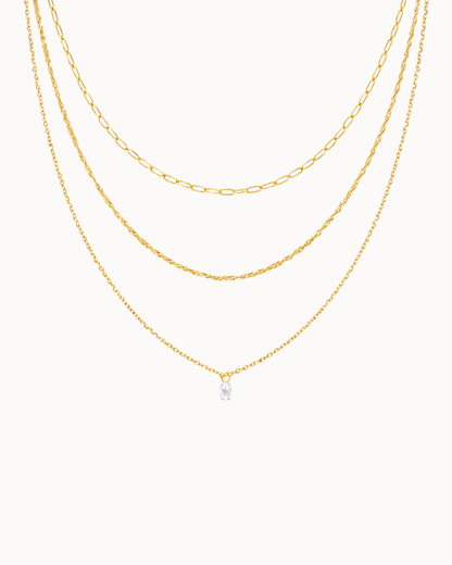 Halo Duo Necklace – Gold Plated | NAVA Copenhagen