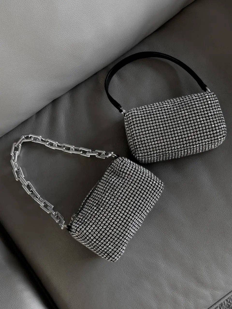 SPARK | Strassbesetzte Umhängetasche &amp; Clutch