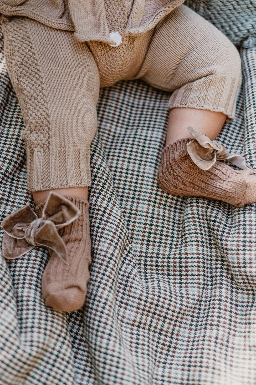 Socks with Velvet Bows, La Olivia Kids 