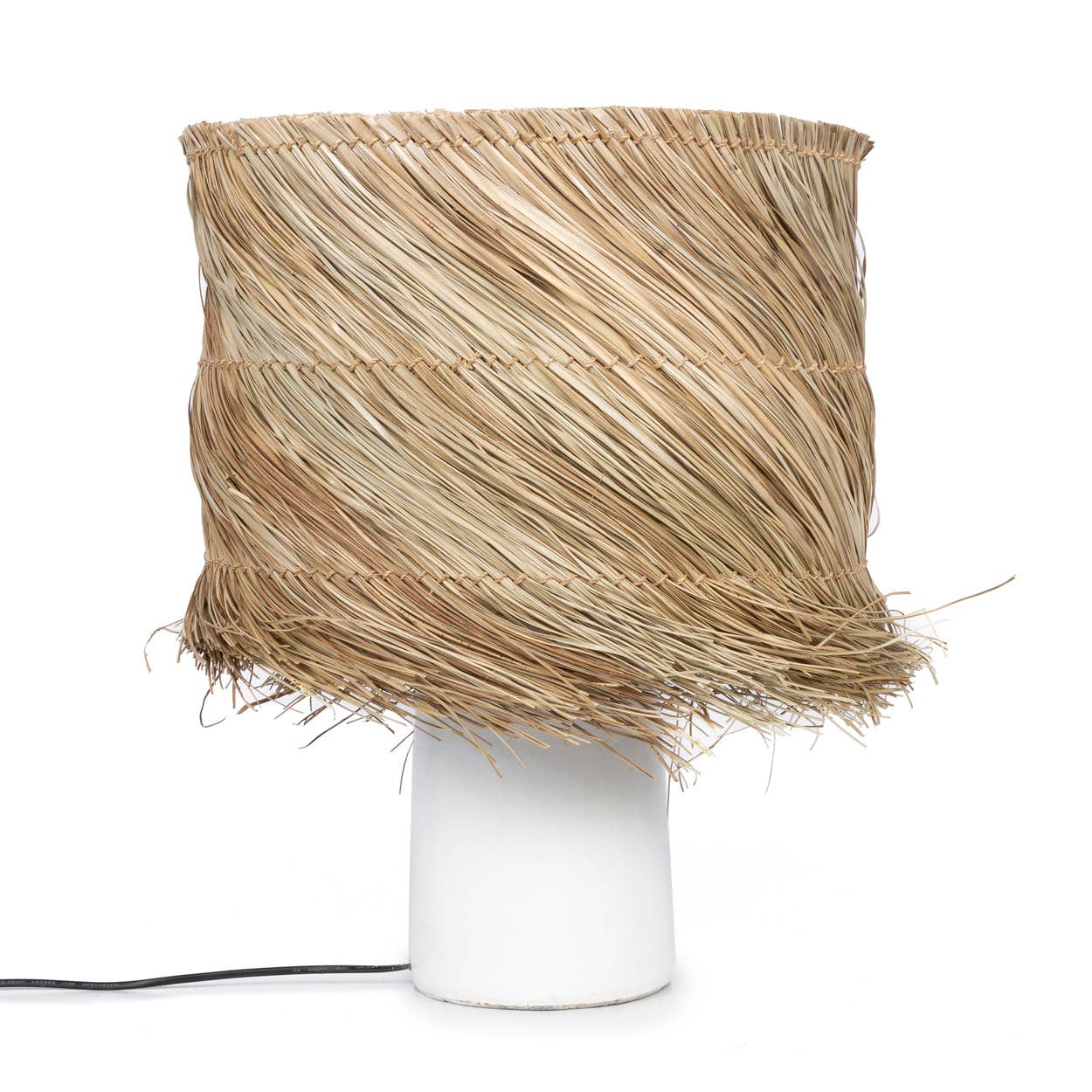 Bali Tischlampe - Weiß Natur