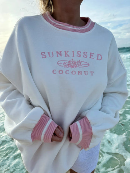 Vintage Crew Sweatshirt Off-white, Sunkissed Coconut