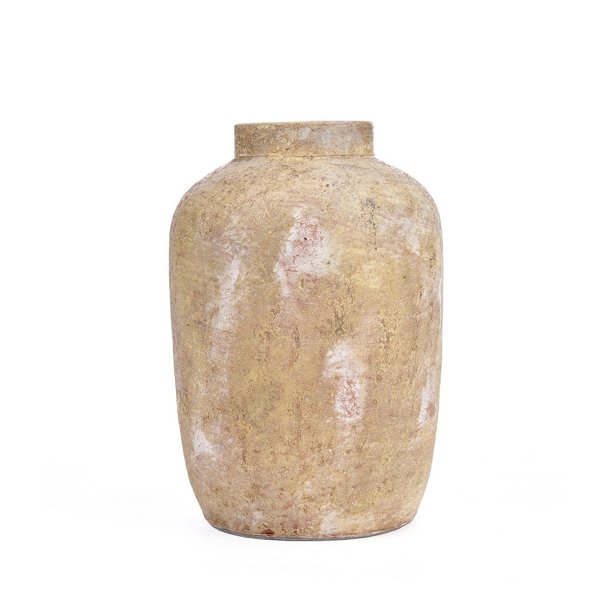 Beige handgjord terrakottavas – Keramikvas 30 cm | Bazar Bizar