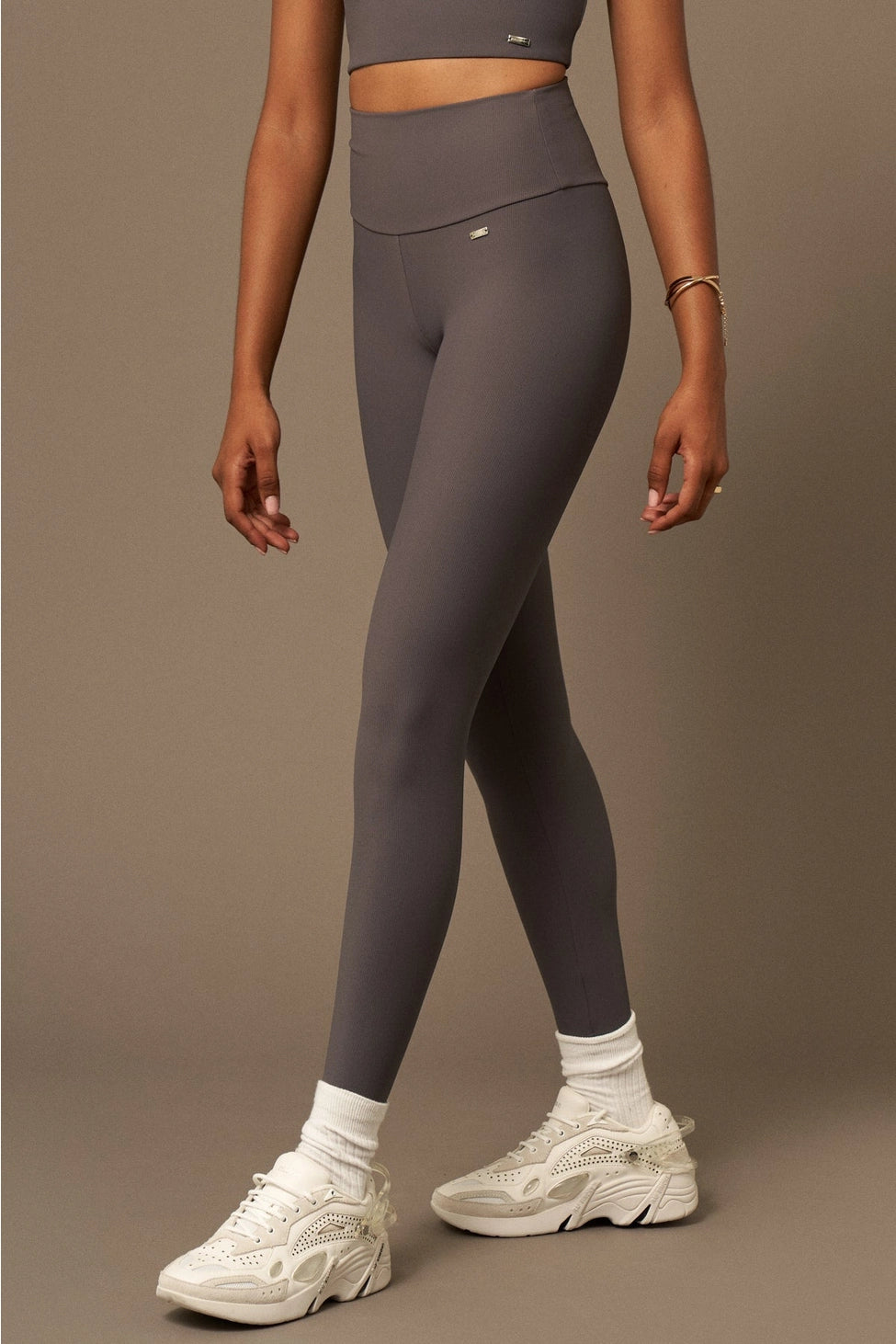 Sculpting Leggings med Hög Midja - Stone