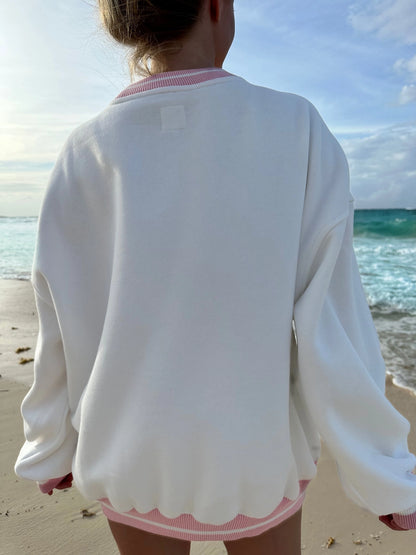 Vintage Crew Sweatshirt Off-white, Sunkissed Coconut