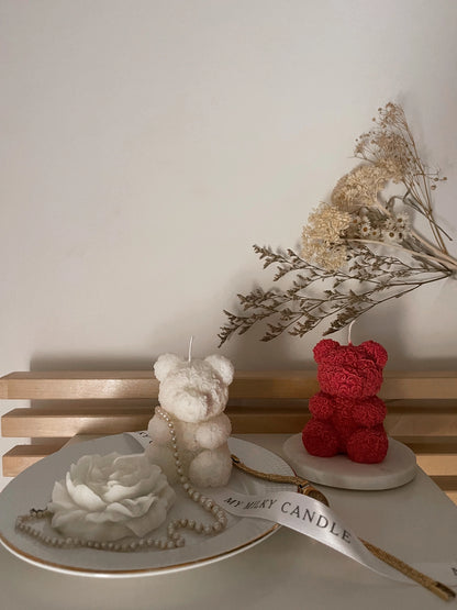 Love Bears Red Roses | - Organic Scented Candles of Soy &amp;amp; Rapeseed Wax from France 