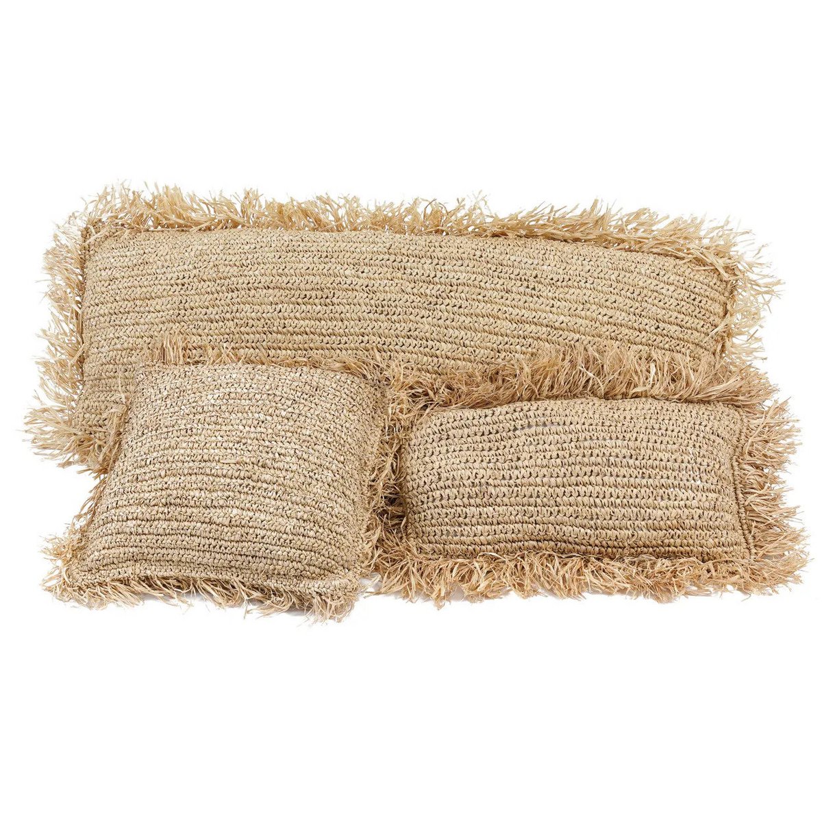 Der Raffia-Kissenbezug rechteckig – Natur – 35x100