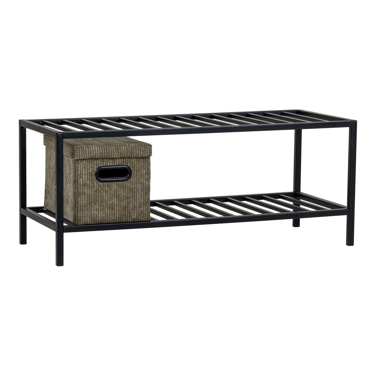 Vita Shoe Rack | Skohylla i svart metall, 79x34x32cm