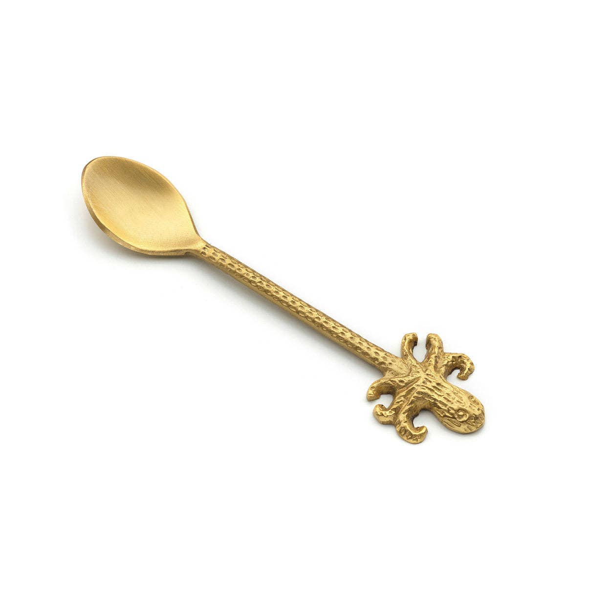 Octopus Spoon – kleiner, handgefertigter Servierlöffel aus Messing