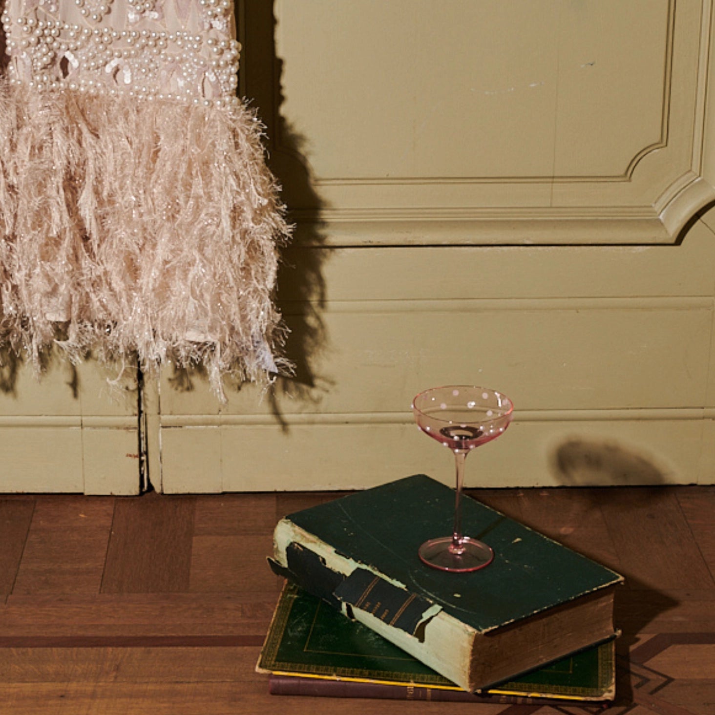Coupe en verre nacré rose, LEPELCLUB