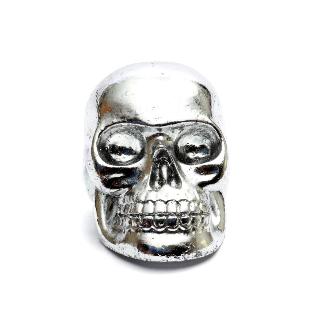 Silver Skull – handgjord prydnad i harts