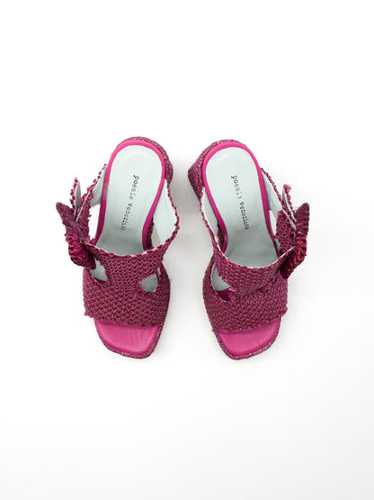 Slip-in Flat shoes in Raffia, Poesie Veneziane 