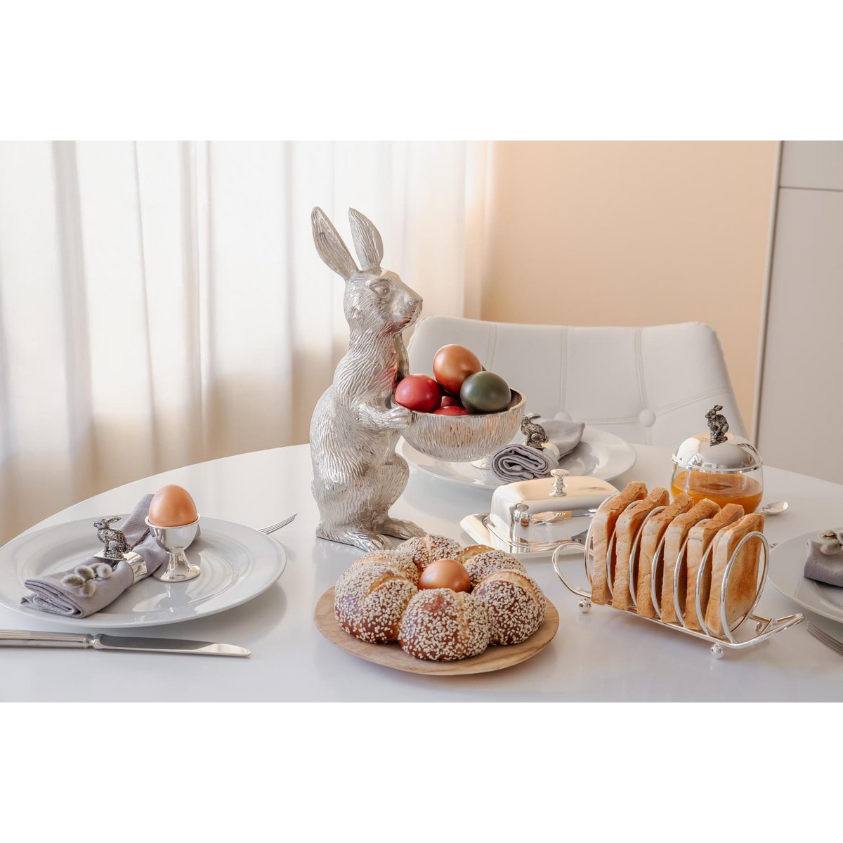 EDZARD | Toast Stand “String” – Silverpläterad