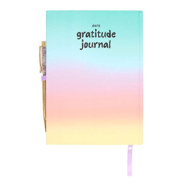 Mindful Moments Dankbarkeits-Tagebuch inkl. Stift m. Amethystkristallen