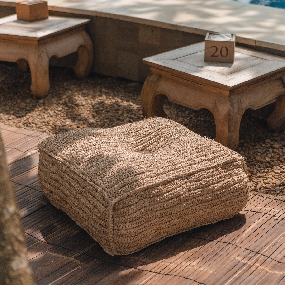 Padar Pouf | Sittpuff i raffia – Soeji