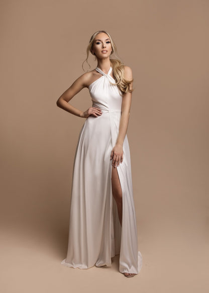 Long dress in satin, Eva &amp;amp; Lola