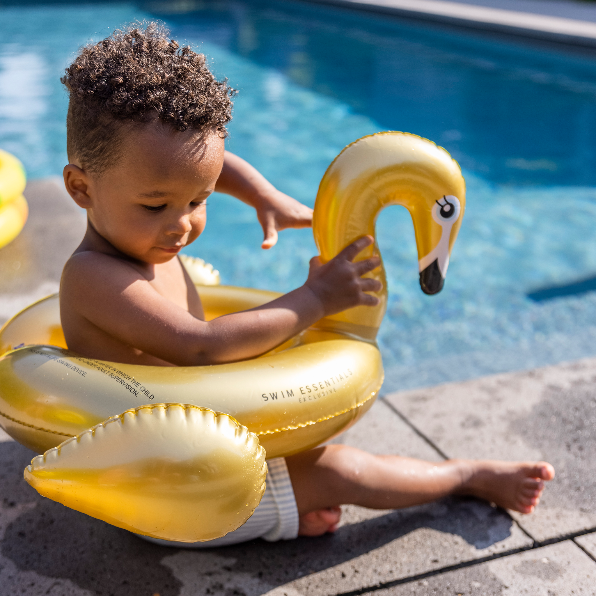 Baignoire pour enfants à partir de 3 ans - Cygne doré, Swim Essentials