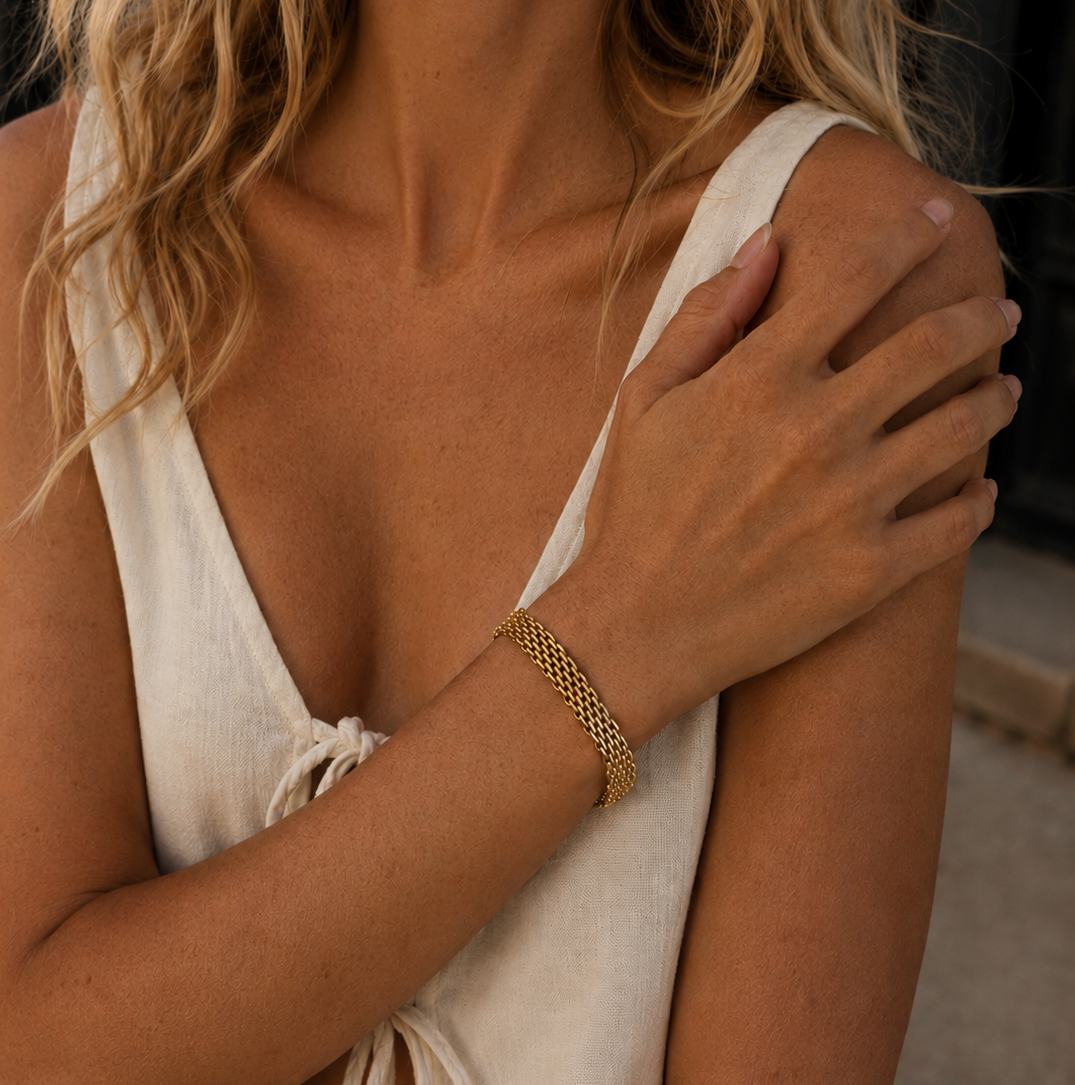 Mesh Bracelet – Gold Plated | NAVA Copenhagen