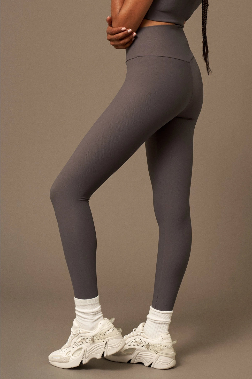 Sculpting Leggings med Hög Midja - Stone