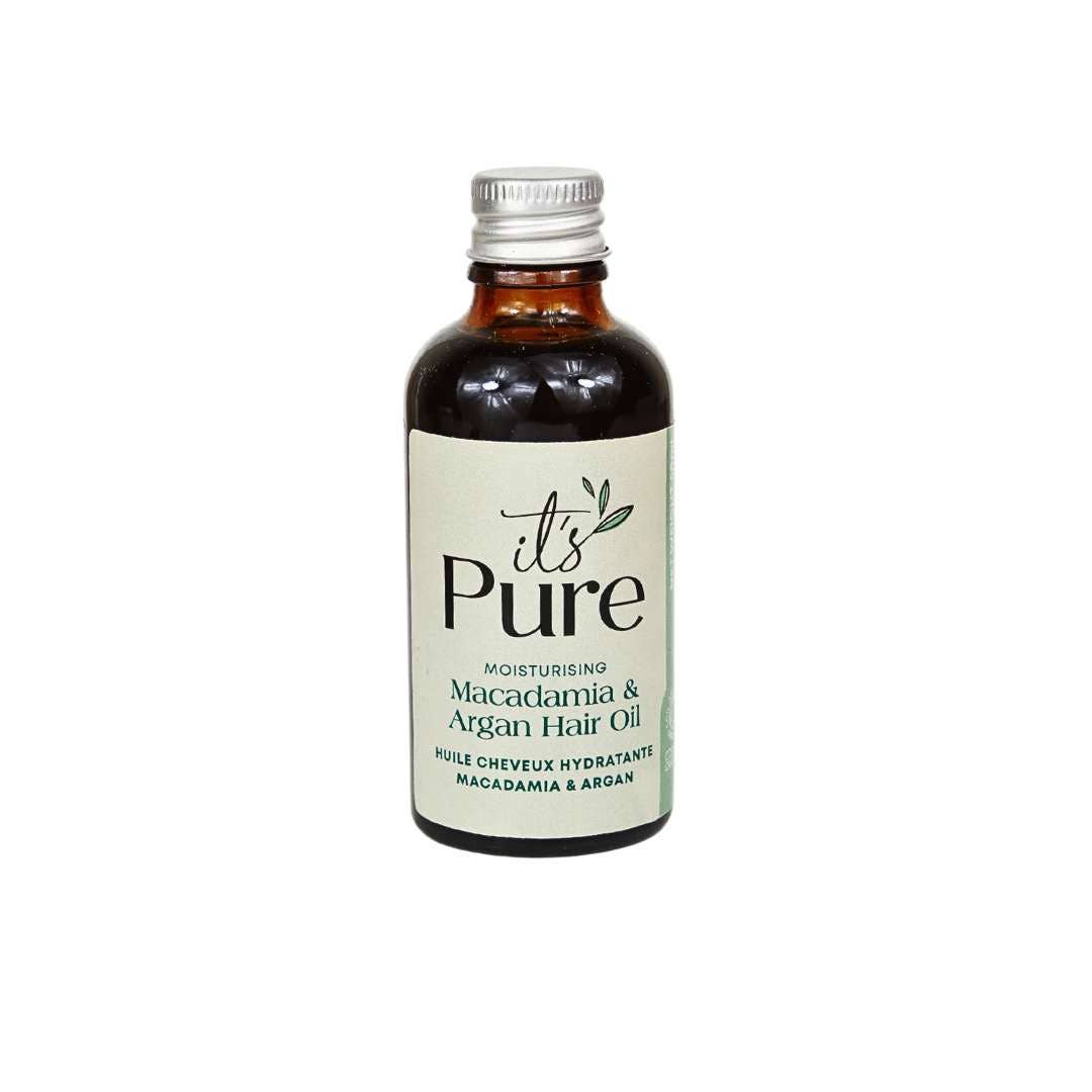 Ekologisk Hårolja med Argan &amp; Macadamia 50 ml | It’s Pure
